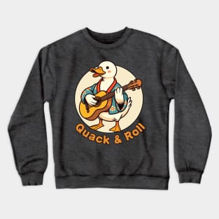 Rock and roll duck Crewneck Sweatshirt